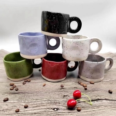 Irregular ceramic coffee cup